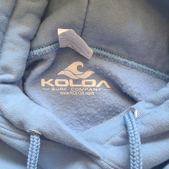 2/$12 hoodies- Koloa Men's Wave Logo Hoodie, Carolina Blue, Medium - Picture 5 of 7